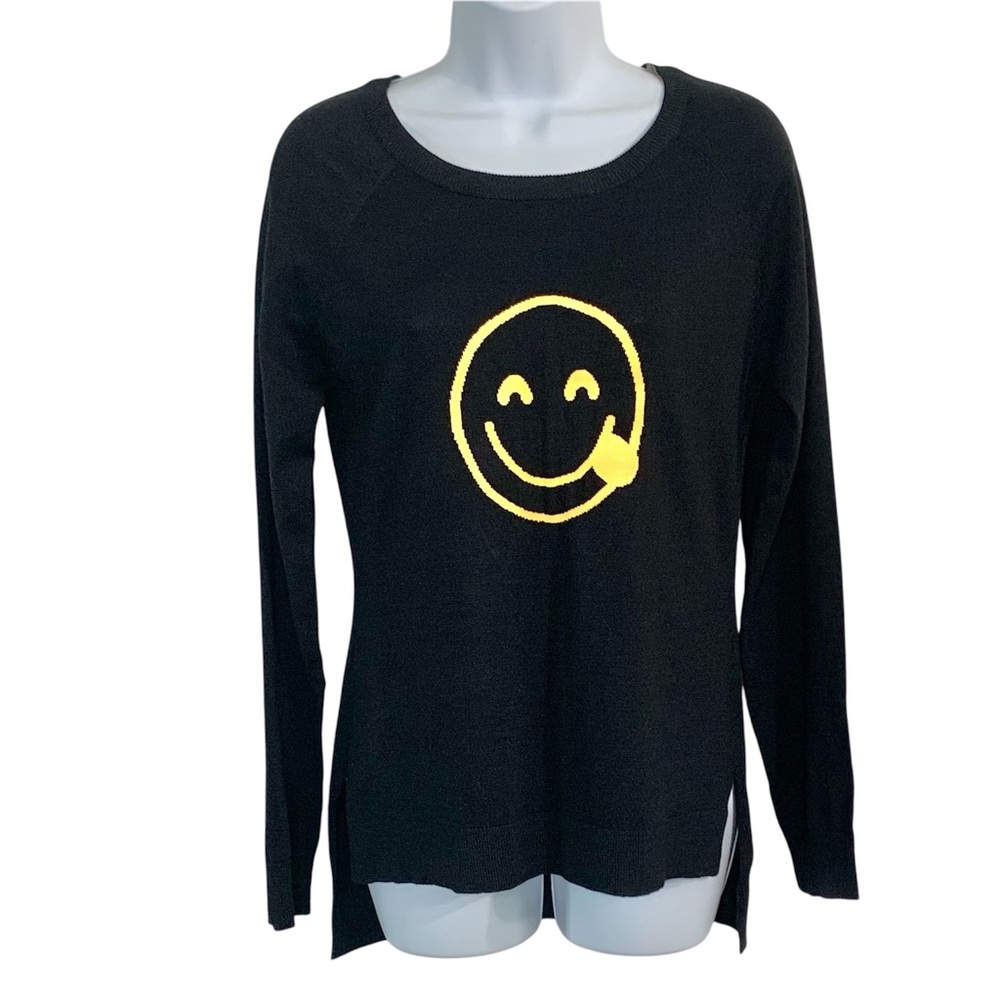 RUE21 Hi Lo Hem Smiley Face Sweater Sz M